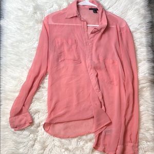 Sheer Peach Blouse